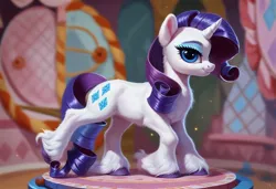 Size: 1216x832 | Tagged: safe, ai content, machine learning generated, ponerpics import, ponybooru import, rarity, pony, unicorn, female, fluffy, generator:pony diffusion v6 xl, image, jpeg, mare, solo, unshorn fetlocks