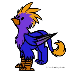 Size: 3000x3000 | Tagged: safe, artist:purple wingshade, derpibooru import, oc, oc:grace, unofficial characters only, gryphon, image, png, simple background, solo, transparent background