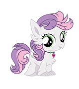 Size: 159x179 | Tagged: safe, derpibooru import, sweetie belle, hippogriff, g4, gameloft, hippogriffied, image, jewelry, my little pony: magic princess, png, simple background, solo, species swap, transparent background