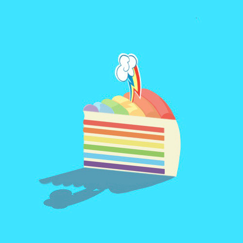 Size: 500x500 | Tagged: safe, artist:beike, derpibooru import, part of a set, rainbow dash, bakery, cutie mark, food, image, jpeg, no pony, simple background