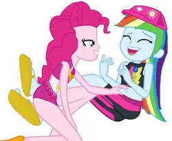 Size: 750x619 | Tagged: safe, derpibooru import, pinkie pie, rainbow dash, human, equestria girls, belly button, belly tickling, clothes, female, g4, geode of sugar bombs, geode of super speed, image, jpeg, laughing, lesbian, magical geodes, pinkiedash, shipping, swimsuit, tickling, ticklish tummy