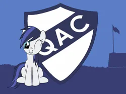 Size: 1024x768 | Tagged: safe, artist:jojodidu, derpibooru import, oc, oc:cervecera, ponified, unofficial characters only, earth pony, pony, argentina, emblem, female, flag, football, image, png, quilmes atlético club, solo, solo female, sports