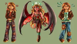 Size: 1147x664 | Tagged: safe, derpibooru import, sunset shimmer, human, equestria girls, clothes, clothing redesign, cross-popping veins, emanata, g4, humanized, image, jeans, pants, png, redesign, ripped jeans, ripped pants, solo, sunset satan, torn clothes