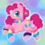 Size: 2048x2048 | Tagged: safe, artist:alithinksshecandraw, derpibooru import, pinkie pie, earth pony, pony, 2022, genderfluid pride flag, image, looking at you, mouthpiece, outline, pansexual pride flag, png, politics, pride, pride flag, signature, smiling, smiling at you, solo