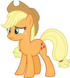 Size: 3000x3334 | Tagged: safe, artist:cloudy glow, derpibooru import, applejack, earth pony, pony, applejack's hat, cowboy hat, female, g4, hat, image, png, simple background, solo, transparent background, vector