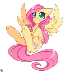 Size: 1600x1600 | Tagged: safe, artist:spittfireart, derpibooru import, part of a set, fluttershy, pegasus, pony, blushing, colored pupils, cute, eyebrows, female, g4, image, mare, png, shyabetes, signature, simple background, smiling, solo, spread wings, underhoof, white background, wings