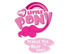 Size: 828x621 | Tagged: safe, artist:thebronypony123, derpibooru import, pinkie pie, g4, image, logo, my little pony logo, pinkie pie is best pony, png, simple background, solo, transparent background