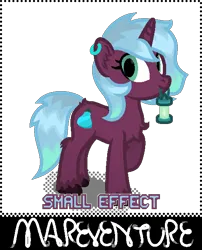 Size: 490x605 | Tagged: safe, artist:mrkm, derpibooru import, oc, oc:small effect, unofficial characters only, pony, unicorn, chest fluff, ear piercing, earring, female, game:mareventure, horn, image, jewelry, lantern, mare, mouth hold, piercing, pixel art, png, raised hoof, simple background, solo, text, transparent background, unicorn oc, unshorn fetlocks