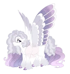 Size: 3600x3800 | Tagged: safe, artist:gigason, derpibooru import, oc, oc:silver sky, unofficial characters only, pegasus, pony, cloven hooves, colored wings, female, image, magical lesbian spawn, mare, multicolored wings, obtrusive watermark, offspring, parent:inky rose, parent:princess celestia, png, simple background, solo, transparent background, unshorn fetlocks, watermark, wings