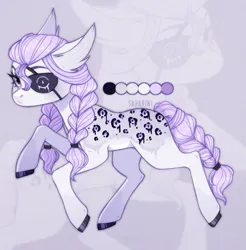 Size: 813x826 | Tagged: safe, artist:sararini, derpibooru import, oc, earth pony, pony, eyepatch, female, image, mare, png, solo