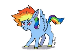 Size: 1024x768 | Tagged: safe, artist:twixyamber, derpibooru import, rainbow dash, pony, chibi, image, png, simple background, solo, white background