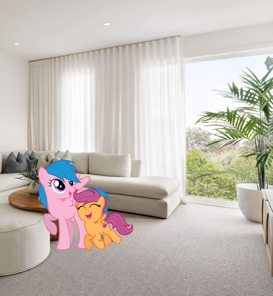 Size: 1419x1541 | Tagged: artist needed, safe, anonymous artist, artist:jhayarr23, artist:ponyphile, derpibooru import, firefly, scootaloo, pegasus, pony, g1, ^^, adopted, adopted offspring, couch, cute, cutealoo, daaaaaaaaaaaw, duo, eyes closed, female, filly, foal, g4, grandmother and grandchild, headcanon, headcanon in the description, image, irl, living room, mare, open mouth, open smile, photo, png, ponies in real life, potted plant, raised hoof, scootadoption, scootalove, smiling, snuggling, spread wings, table, this will end in hugs, this will end in kisses, wings