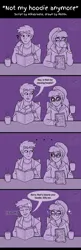 Size: 3972x12272 | Tagged: safe, artist:ro994, derpibooru import, flash sentry, sci-twi, twilight sparkle, human, equestria girls, ..., absurd resolution, clothes, comic, commission, dialogue, duo, duo male and female, female, flashlight, g4, hoodie, image, jpeg, male, monochrome, purplescale, ship:sci-flash, shipping, straight