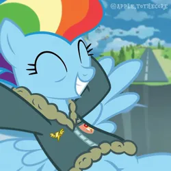 Size: 1080x1080 | Tagged: safe, derpibooru import, rainbow dash, pegasus, pony, female, g4, image, jpeg, older, older rainbow dash, selfie, solo