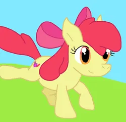 Size: 750x722 | Tagged: safe, artist:cmara, derpibooru import, apple bloom, earth pony, pony, apple bloom's bow, bow, female, filly, foal, g4, hair bow, image, png, solo