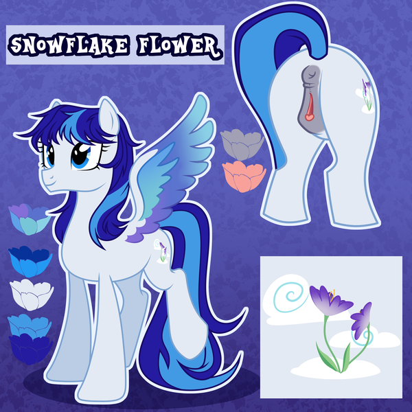Size: 3000x3000 | Tagged: explicit, alternate version, artist:nika-rain, derpibooru import, oc, oc:snowflake flower, pegasus, pony, clitoris, commission, female, image, nudity, png, presenting, raised tail, reference, reference sheet, show accurate, solo, solo female, tail, vagina, vector, vulva, vulvar winking