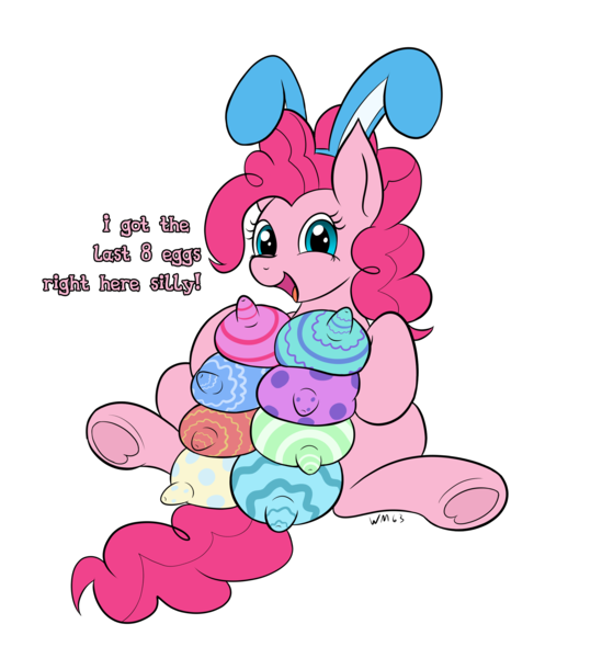 Size: 2499x2732 | Tagged: questionable, artist:wapamario63, derpibooru import, pinkie pie, earth pony, pony, big breasts, big crotchboobs, bodypaint, breasts, bunny ears, crotchboobs, crotchboobs on floor, crotchboobs plus chestboobs, cute, dialogue, easter, female, holiday, huge breasts, huge crotchboobs, image, impossibly large crotchboobs, looking at you, mare, multiboob, nudity, open mouth, painted breasts, painted crotchboobs, png, sitting, solo, underhoof