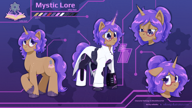 Size: 1920x1080 | Tagged: safe, artist:willoillo, derpibooru import, oc, unicorn, fallout equestria, commission, emotes, horn, image, pipbuck, png, reference sheet, science fiction