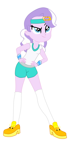 Size: 1956x4108 | Tagged: safe, artist:gmaplay, derpibooru import, diamond tiara, equestria girls, beach, clothes, g4, gameloft, image, long socks, pants, png, solo, sports, tree, volleyball net