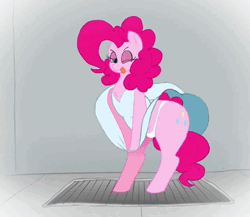 Size: 830x720 | Tagged: suggestive, artist:parumpi, derpibooru import, pinkie pie, earth pony, pony, semi-anthro, ;p, alternate hairstyle, animated, arm hooves, balloonbutt, bipedal, blushing, butt, clothes, cute, diapinkes, dress, dress lift, g4, image, looking at you, marilyn monroe, one eye closed, panties, skirt, solo, the seven year itch, tongue out, underwear, upskirt, webm, white dress, white panties, white underwear, wink, winking at you