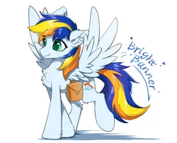 Size: 2337x1891 | Tagged: safe, artist:gale spark, derpibooru import, oc, oc:bright banner, pegasus, image, png, solo