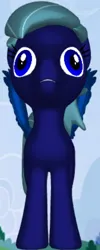 Size: 252x628 | Tagged: safe, derpibooru import, oc, oc:midnight space, unofficial characters only, pegasus, pony, 3d pony creator, front view, image, large wings, male, png, stallion, striped tail, tail, wings