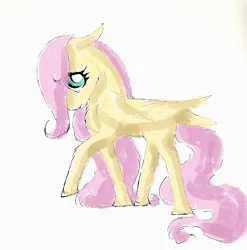 Size: 1761x1785 | Tagged: safe, artist:midnightmoon1986, derpibooru import, fluttershy, pegasus, pony, female, filly, filly fluttershy, foal, folded wings, g4, image, lanky, looking at you, png, raised hoof, simple background, skinny, solo, tall, thin, unshorn fetlocks, white background, wings, younger