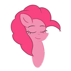 Size: 3000x3000 | Tagged: safe, artist:malleymall, derpibooru import, pinkie pie, earth pony, pony, bust, eyelashes, eyes closed, female, high res, image, mare, png, portrait, simple background, smiling, solo, white background