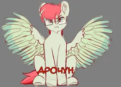 Size: 3500x2500 | Tagged: safe, artist:medkit, derpibooru import, oc, unofficial characters only, pegasus, pony, beard, blue eyes, colored hooves, colored sketch, colored wings, colored wingtips, cyrillic, disgruntled, exploitable meme, eyebrows down, facial hair, feathered wings, glasses, image, male, meme, old art, pegasus oc, png, russian, short mane, short tail, simple background, sitting, sketch, solo, spread wings, stallion, tail, two toned mane, two toned tail, two toned wings, wings