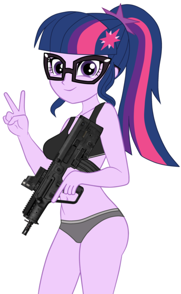 Size: 1974x3214 | Tagged: suggestive, alternate version, artist:edy_january, artist:philelmago, derpibooru import, edit, editor:edy_january, part of a set, vector edit, sci-twi, twilight sparkle, human, equestria girls, equestria girls series, breasts, busty sci-twi, call of duty, call of duty: warzone, captain twilight, clothes, g4, glasses, gray underwear, holding, image, looking at you, meme, nudity, png, sexy, simple background, solo, sports bra, stupid sexy sci-twi, stupid sexy twilight, transparent background, triggered, underwear, vector, vulgar description