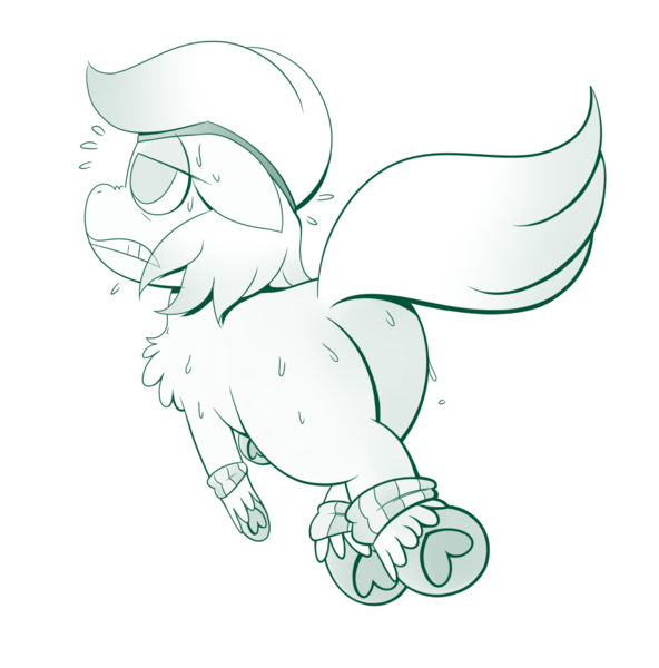 Size: 1088x1102 | Tagged: suggestive, artist:dragonpone, derpibooru import, earth pony, pony, g5, butt, chest fluff, female, floppy ears, hoof heart, image, jogging, lidded eyes, mare, minty (g5), monochrome, plot, png, rear view, simple background, solo, solo female, sweat, sweatband, sweatdrops, sweaty butt, tail, transparent background, underhoof, unshorn fetlocks, wristband