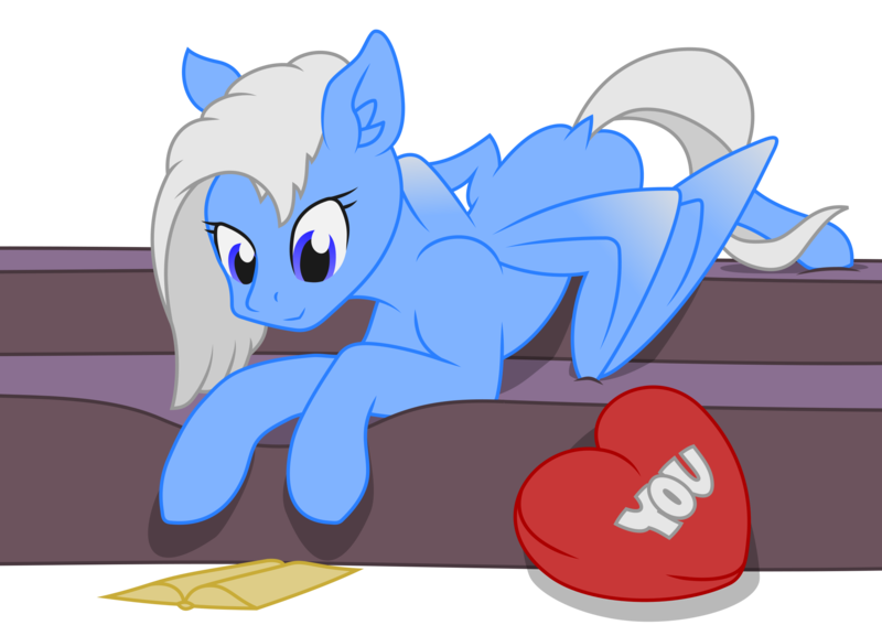 Size: 2506x1776 | Tagged: safe, artist:resu, derpibooru import, oc, unnamed oc, unofficial characters only, pegasus, pony, .svg available, book, couch, heart, heart pillow, image, pillow, png, reading, simple background, transparent background, vector