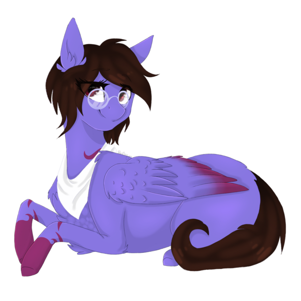 Size: 1024x1024 | Tagged: safe, artist:pixelberrry, derpibooru import, oc, pegasus, pony, colored wings, colored wingtips, female, glasses, image, lying down, mare, png, prone, simple background, solo, transparent background, wings