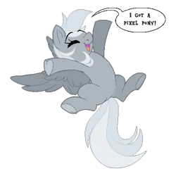 Size: 2048x2048 | Tagged: safe, derpibooru import, silverspeed, pegasus, pony, digital art, female, flying, full body, happy, image, jumping, mare, png, simple background, solo, transparent background