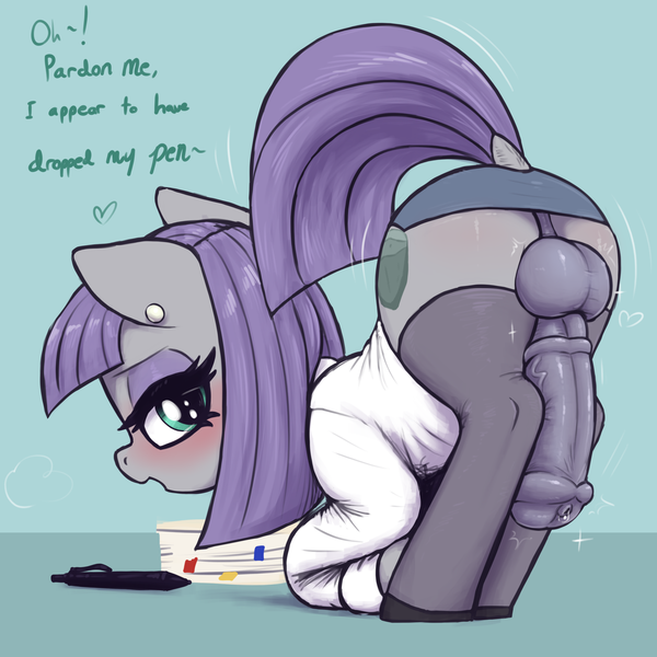 Size: 3000x3000 | Tagged: explicit, alternate version, artist:t72b, derpibooru import, maud pie, earth pony, pony, 180 penis, alternate clothes, balls, bedroom eyes, bent over, big balls, big penis, blushing, butt, button-up shirt, clothes, ear piercing, earring, eyeshadow, face down ass up, female, futa, futa maud pie, g4, horsecock, huge balls, huge penis, image, intersex, jewelry, lidded eyes, looking at you, looking back, looking back at you, makeup, mare, nudity, office lady, pen, penis, piercing, plot, png, presenting, presenting penis, raised tail, shirt, shoes, side slit, simple background, skirt, socks, solo, solo futa, stockings, tail, talking to viewer, thigh highs, upskirt