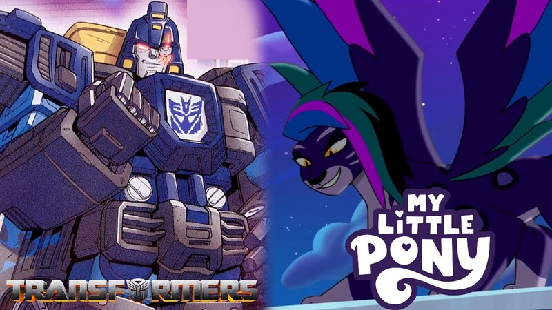 Size: 1280x720 | Tagged: safe, derpibooru import, edit, edited screencap, screencap, robot, g5, my little pony: tell your tale, allura, beast wars, cryotek, crystal ball (episode), cybertronian, decepticon, image, jpeg, logo, my little pony logo, predacon, transformers, youtube thumbnail