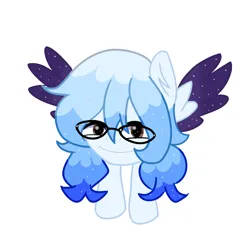 Size: 2048x2048 | Tagged: safe, artist:be_yourself, derpibooru import, oc, oc:altersmay earth, ponified, unofficial characters only, pegasus, pony, colored wings, female, filly, foal, glasses, image, looking at you, meme, planet ponies, png, simple background, smiling, smiling at you, solo, white background, wings
