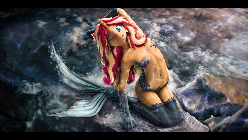 Size: 9600x5400 | Tagged: suggestive, artist:imafutureguitarhero, derpibooru import, sunset shimmer, anthro, mermaid, pony, unicorn, 3d, :p, absurd file size, absurd resolution, adorasexy, almost nude, arm behind head, arm fluff, arm freckles, armpits, backbend, belly button, belly fluff, black bars, breast fluff, butt fluff, cheek fluff, chest freckles, chromatic aberration, cleavage fluff, colored eyebrows, colored eyelashes, cute, droplet, ear fluff, female, film grain, fish tail, fluffy, freckles, fur, fused legs, g4, horn, image, jpeg, leg freckles, looking at you, mare, mermaid tail, mermaidized, multicolored hair, multicolored mane, multicolored tail, neck fluff, nose wrinkle, one ear down, one eye closed, paintover, partially submerged, peppered bacon, revamped anthros, revamped ponies, ripple, ripples, sexy, shimmerbetes, shoulder fluff, shoulder freckles, signature, smiling, smiling at you, solo, source filmmaker, species swap, splash, splashing, tail, tongue out, wall of tags, water, water droplet, webbed fingers, wet, wet hair, wet mane, wink, winking at you