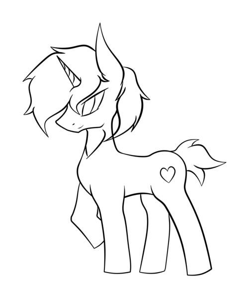 Size: 2953x3508 | Tagged: safe, artist:star flame, derpibooru import, oc, oc:star flame, unofficial characters only, pony, unicorn, black and white, grayscale, horn, image, lineart, male, monochrome, png, simple background, solo, white background