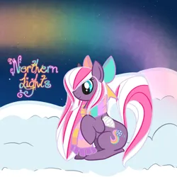 Size: 800x800 | Tagged: artist needed, safe, derpibooru import, oc, oc:northern lights, unofficial characters only, pegasus, aurora borealis, bandage, blue eyes, bow, clothes, female, hair bow, image, pegasus oc, png, scarf, snow, solo, solo female, wings