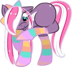 Size: 486x455 | Tagged: artist needed, safe, derpibooru import, oc, oc:northern lights, pegasus, blushing, clothes, image, pegasus oc, png, simple background, socks, transparent background, wings