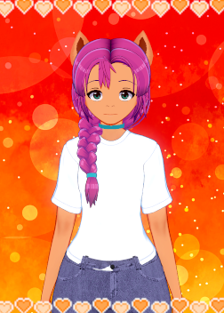 Size: 252x352 | Tagged: safe, derpibooru import, sunny starscout, earth pony, equestria girls, g5, my little pony: a new generation, 3d, bedroom eyes, choker, clothes, denim, female, g4, game, image, jeans, koikatsu, pants, png, shirt, t-shirt
