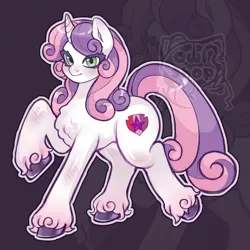 Size: 1920x1920 | Tagged: safe, artist:moschuk29, derpibooru import, sweetie belle, pony, unicorn, female, horn, image, mare, older, older sweetie belle, outline, png, raised hoof, solo, white outline, zoom layer
