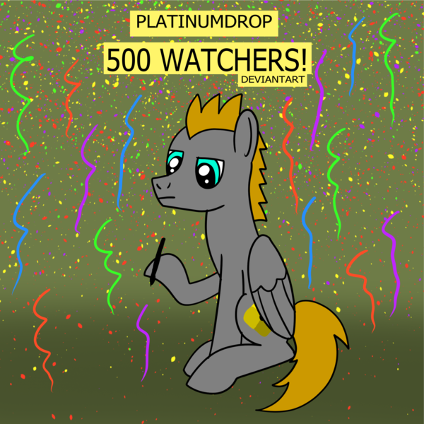 Size: 1600x1600 | Tagged: safe, artist:platinumdrop, derpibooru import, oc, oc:platinumdrop, pegasus, pony, image, male, milestone, png, stallion