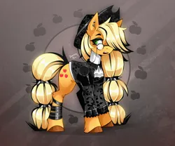 Size: 3000x2500 | Tagged: safe, artist:buvanybu, derpibooru import, applejack, pony, goth, image, png