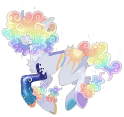 Size: 1390x1311 | Tagged: safe, artist:kumowamu, derpibooru import, oc, unofficial characters only, earth pony, pony, earth pony oc, gray coat, image, multicolored hair, png, rainbow hair, rainbow tail, simple background, smiling, solo, tail, transparent background