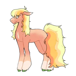 Size: 1800x1800 | Tagged: safe, artist:silagekiddz, derpibooru import, oc, oc:nimble nectarine, unofficial characters only, earth pony, pony, earth pony oc, floppy ears, freckles, image, male, offspring, parent:big macintosh, parent:fluttershy, parents:fluttermac, png, simple background, solo, stallion, transparent background, unshorn fetlocks