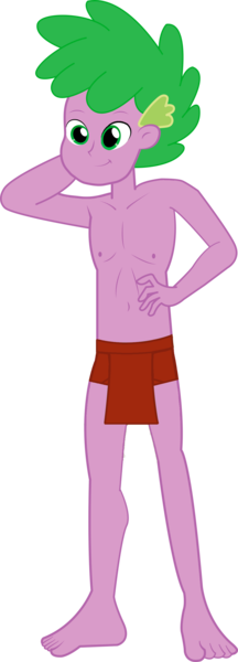 Size: 1024x2847 | Tagged: safe, artist:crazybrothersstyler2, derpibooru import, edit, spike, human, equestria girls, barefoot, belly button, clothes, feet, g4, human spike, humanized, image, jungle boy, loincloth, male, male nipples, mowgli, nipples, nudity, outfit, partial nudity, png, simple background, smiling, solo, the jungle book, topless