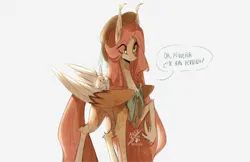Size: 2048x1330 | Tagged: safe, artist:iheyyasyfox, derpibooru import, part of a set, angel bunny, fluttershy, pegasus, pony, rabbit, angel riding fluttershy, animal, ascot, dialogue, duo, duo male and female, eye clipping through hair, fanfic in the description, female, hat, image, male, mare, png, simple background, spanish, speech bubble, sun hat, unshorn fetlocks, white background