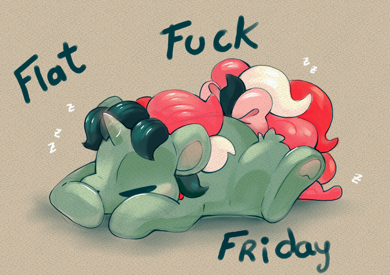 Size: 4911x3473 | Tagged: safe, artist:cutepencilcase, derpibooru import, fizzy, pony, unicorn, g1, eyes closed, flat fuck friday, horn, image, lying down, png, prone, solo, sploot, vulgar